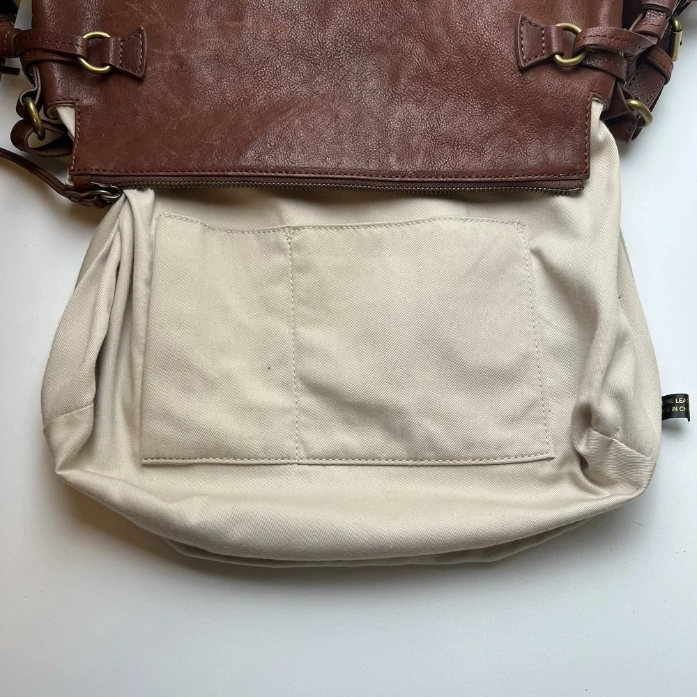 Margot  Genuine Leather Brown Purse  Bag with Tassel Detail